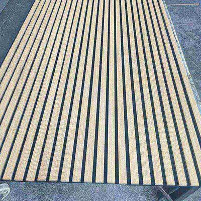 Moderno design resistente ao fogo e à água Fibra de poliéster acústica de madeira painéis de parede de ardósia