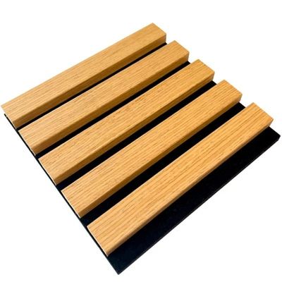 Moderno estilo de design 600/320mm painel de parede de proteção contra incêndio de ardósia de madeira para absorção de som