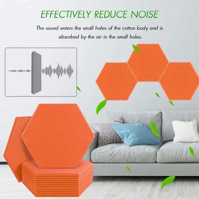 Audio Soundproof Hexagon Painel acústico de lã de madeira para absorção de som de alta frequência