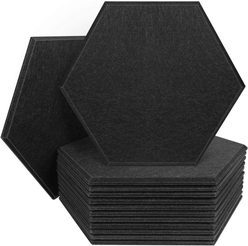 Painel de absorção sonora hexagonal de fibra de poliéster 3D à prova de fogo para cartão de feltro de escritório